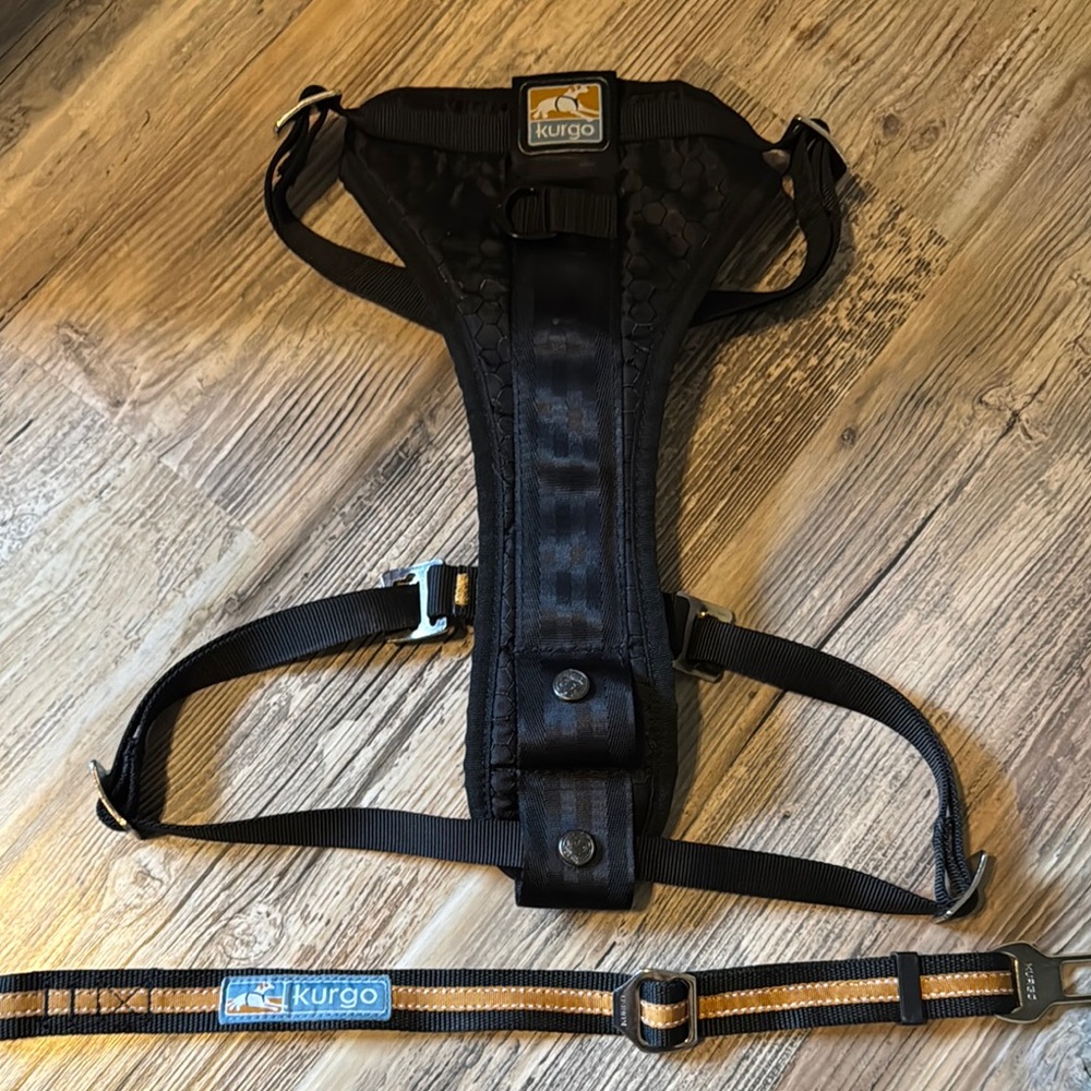 Kurgo Black Dog Harness and Leash Set